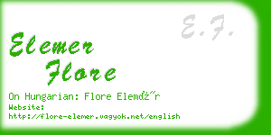 elemer flore business card